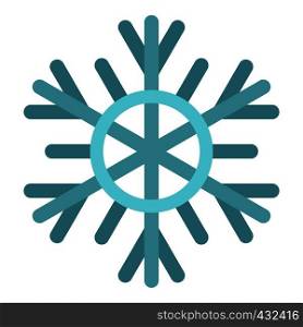 Snowflake icon flat isolated on white background vector illustration. Snowflake icon isolated