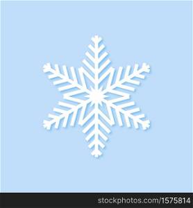 Snowflake icon. Flat style winter snowflake. Vector illustration
