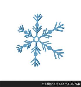 Snowflake icon in cartoon style isolated on white background. Snowflake icon, cartoon style