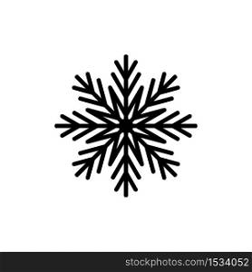 Snowflake icon isolated on white background. Vector illustration