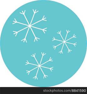 Snowflake icon label. Winter snow, design cold, season xmas sticker, christmas holiday, new year, vector art design abstract unusual fashion illustration. Snowflake icon label