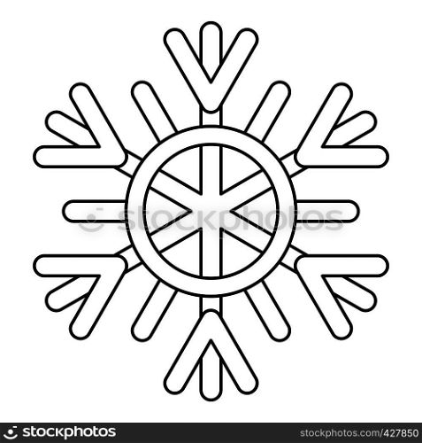 Snowflake icon. Outline illustration of snowflake vector icon for web. Snowflake icon, outline style