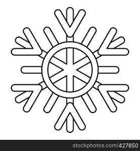 Snowflake icon. Outline illustration of snowflake vector icon for web. Snowflake icon, outline style