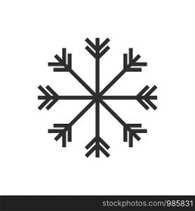 Snowflake icon sign on white back. Vector. Snowflake icon sign