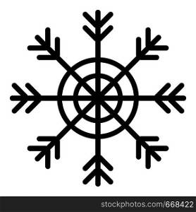 Snowflake icon. Simple illustration of snowflake vector icon for web. Snowflake icon, simple black style