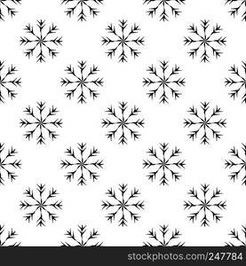 Snowflake Icon, Snow Seamless Pattern Vector Art Illustration