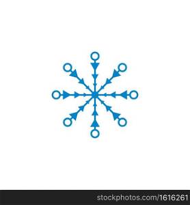 snowflake  icon vector illustration  design template