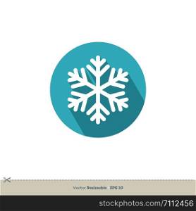 Snowflake Icon Vector Logo Template Illustration Design. Vector EPS 10.