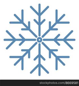 Snowflake icon. Winter symbol. Cold weather sign isolated on white background. Snowflake icon. Winter symbol. Cold weather sign