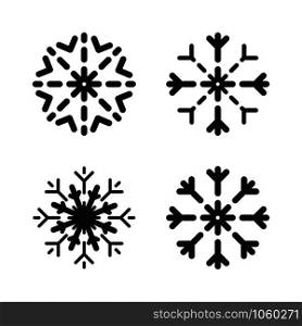 Snowflake in trendy flat design. Snowflakes vector icons different shape, isolated on white background. Snowflakes collection. Vector illustration. Snowflake in trendy flat design. Snowflakes vector icons different shape, isolated on white background. Snowflakes collection. Vector