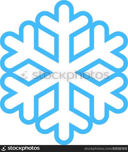 Snowflake Low Temperature Sign. Use it in all your designs. Snowflake low temperature symbol. Quick and easy recolorable shape. Vector illustration a graphic element