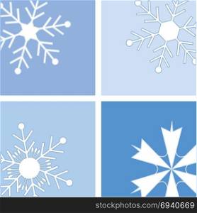 Snowflake, merry christmas card