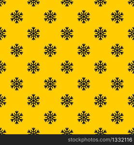 Snowflake pattern seamless vector repeat geometric yellow for any design. Snowflake pattern vector