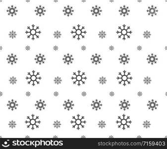 snowflake seamless pattern on white background. snowflakes wallpaper. glitter abstract illustration with crystals of ice.