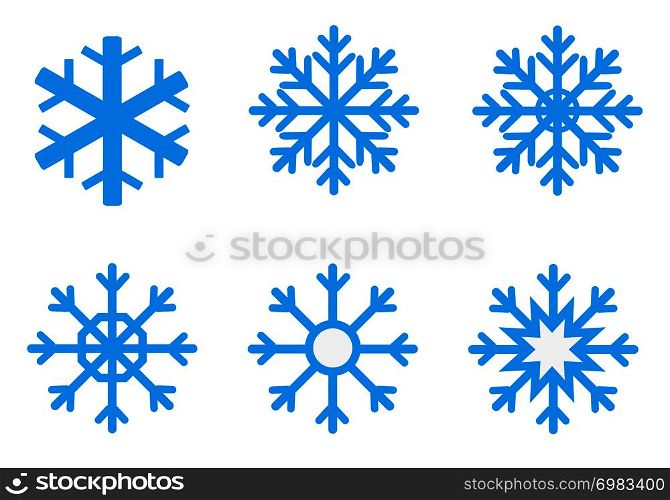 snowflake set for Christmas design. snowflake icon on white background. flat style. snowflake icon for your web site design, logo, app, UI. snowflake symbol.