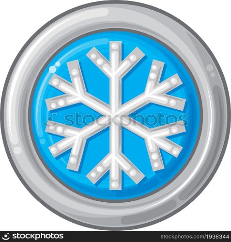 Snowflake sign button