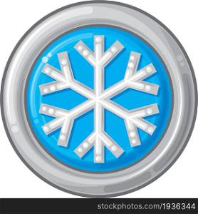Snowflake sign button