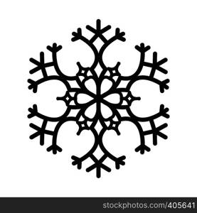 Snowflake simple icon isolated on white background. Snowflake simple icon