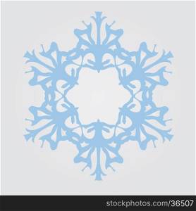 Snowflake. Simple icon snowflakes on a gray background.