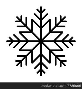 Snowflake. Snowflake icon. Simple snowflake icon in line style design. Snow snowflake symbol. Vector illustration