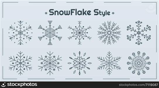 Snowflake style icon drawing design chrismas winter and happy new year and you can use for decorate your work. vector illustration