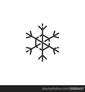 Snowflake thin line icon. Isolated outline weather vector illustration