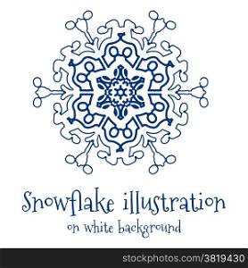 Snowflake vector icon islolated on white background