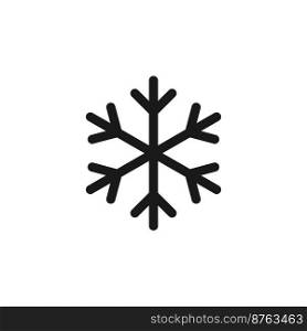 Snowflake. Vector icon isolated on white background.
