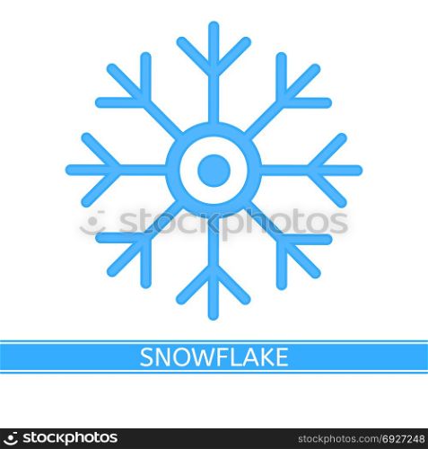 Snowflake Vector Icon. Vector illustration of snowflakes isolated on white background. Christmas icon in flat style. Xmas decoration