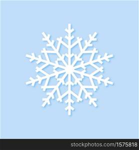 Snowflake winter icon. Flat style snowflake. Vector illustration