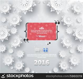 Snowflakes background for winter and new year, christmas theme. Snow, christmas, snowflake background, snowflake winter 2016. Quote bubble, quote marks, quotation marks, quote box, get a quote.