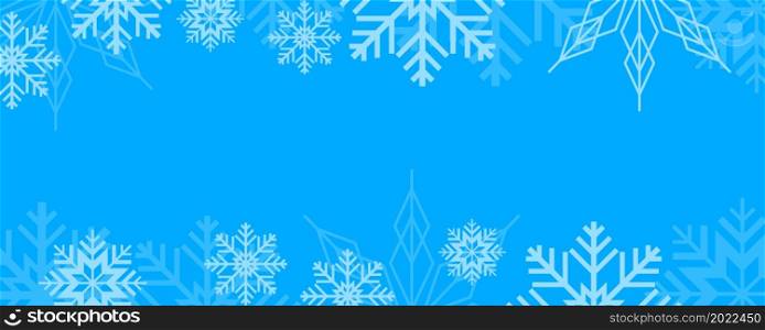 Snowflakes background template, winter theme design element