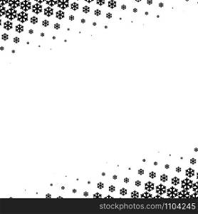 Snowflakes gradient Christmas or New Year abstract background with halftone style