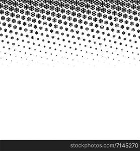 Snowflakes gradient Christmas or New Year abstract background with halftone style