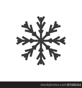 Snowflakes icon and symbol ilustration vector flat design template