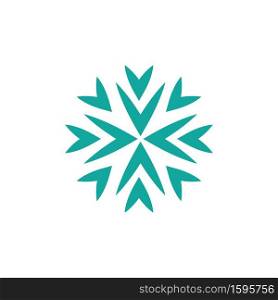Snowflakes icon ilustration flat design 