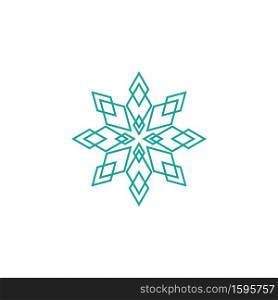 Snowflakes icon ilustration flat design 