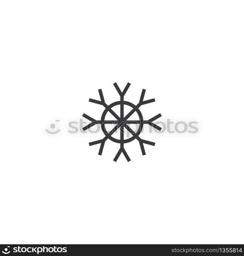 Snowflakes icon ilustration vector Template