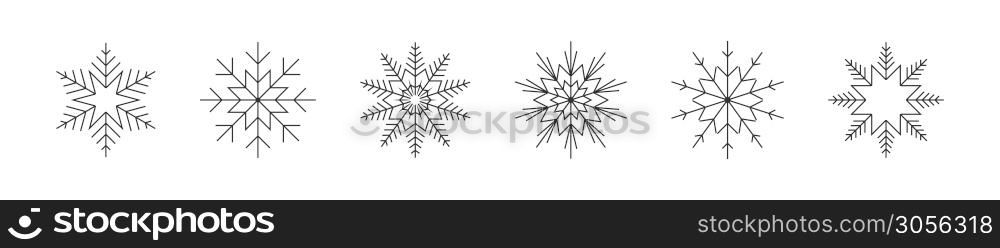 Snowflakes icon. Template snowflake. Vector illustration