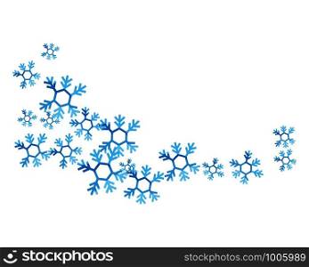 Snowflakes ilustration Template