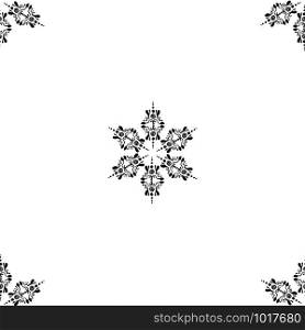 Snowflakes in ethnic style. Seamless pattern. For winter, New Year, Christmas projects. Snowflakes in ethnic style. Seamless pattern