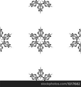 Snowflakes in ethnic style. Seamless pattern. Symmetrical arrangement. For winter, New Year, Christmas projects. Snowflakes in ethnic style. Symmetrical arrangement. Seamless pattern