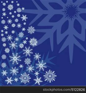 Snowflakes on a blue background.