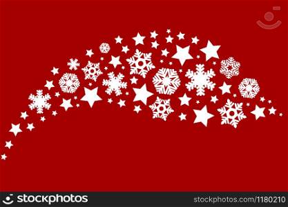 Snowflakes on a red background. Decoration for christmas and new year design. Snowflakes on a red background. Decoration for christmas and new year