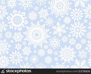 Snowflakes seamless pattern - vector background for continuous replicate. See more seamlessly backgrounds in my portfolio.