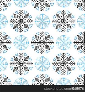Snowflakes seamless pattern. Winter background decoration. Christmas wrapping paper. Snowflakes seamless pattern. Winter background decoration. Christmas wrapping paper.