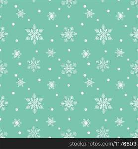 Snowflakes seamless repeating pattern,icons of winter season for Christmas,new year or celebration party
