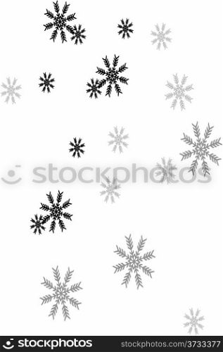 snowflakes set for christmas winter design