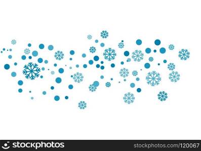 Snowflakes Style Design for Labels, Winter Frozen Symbol illustration