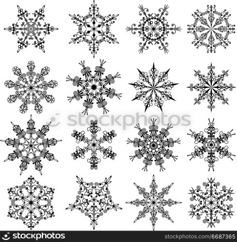Snowflakes, vector